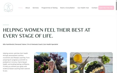 Claire Toomey nutrition and coaching website