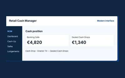 Retail Cash Manager cash-position preview